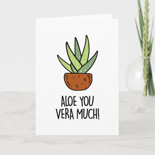Aloe Vera Letterpress Thank You Card (Front)