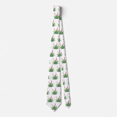 Aloe Vera Pattern Neck Tie