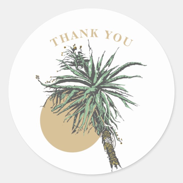 Aloe Vera Plant Design Sticker (Front)