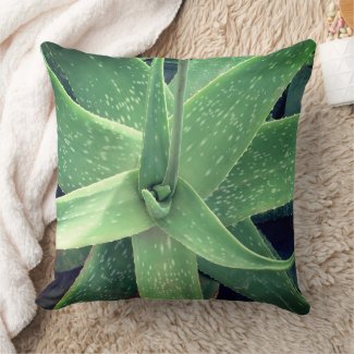 Aloe Vera Plant  Throw Pillow