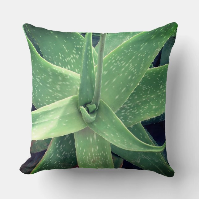 Aloe Vera Plant  Throw Pillow (Front)