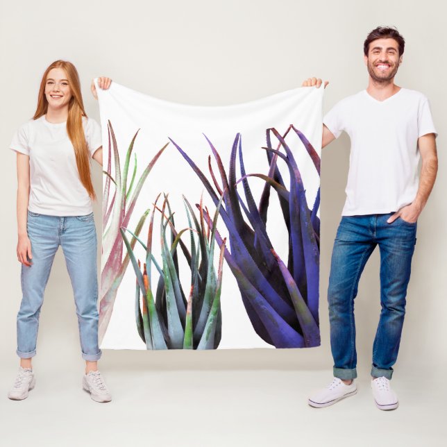 Aloe Vera Plants Art Fleece Blanket (In Situ)