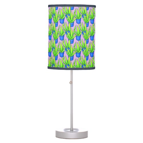 Aloe Vera Plants Pattern Table Lamp