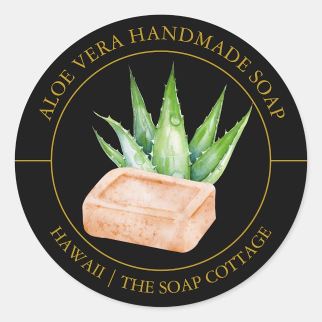 Aloe Vera Soap label (Front)