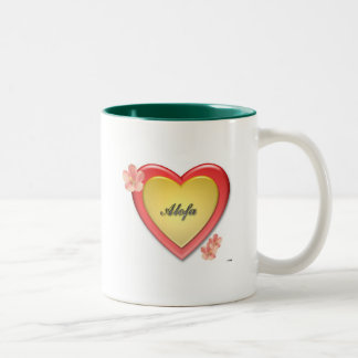 Alofa Samoa w/Gold Heart Two-Tone Coffee Mug