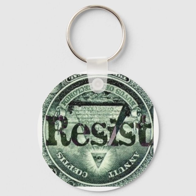 Alogia rev1 - Resist keychain (Front)