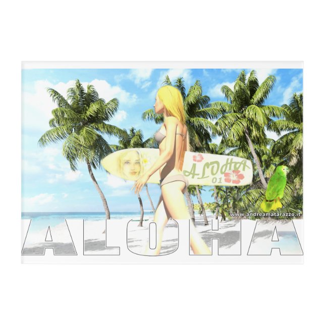 Aloha 01 acrylic print (Front)