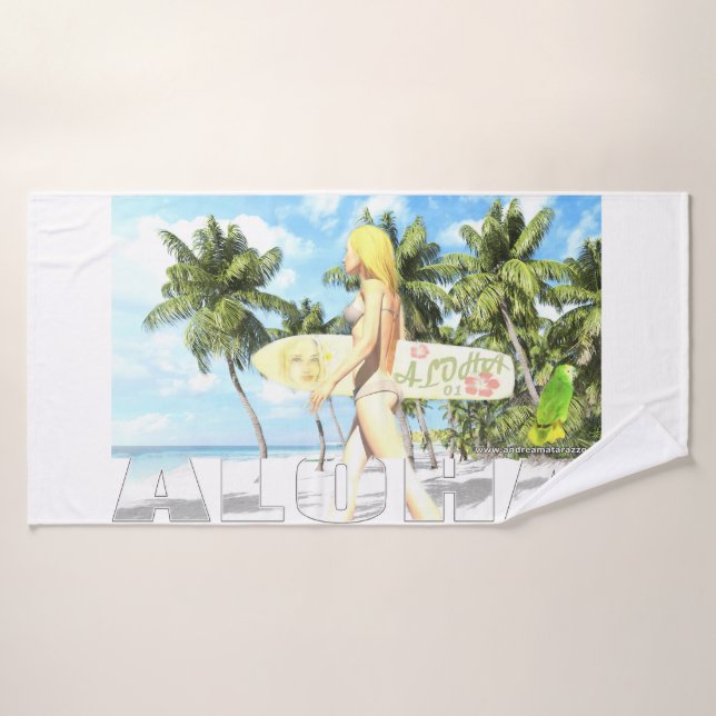 Aloha 01  bath towel set (Bath Towel)