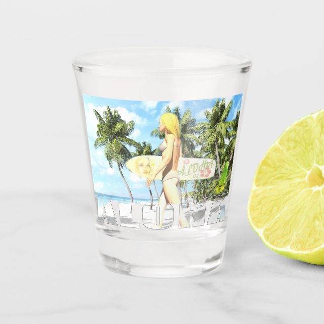 Aloha 01  shot glass (Front)