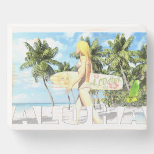Aloha 01 wooden box sign