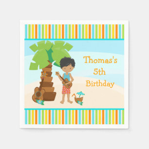 Aloha African American Boy Party Napkins