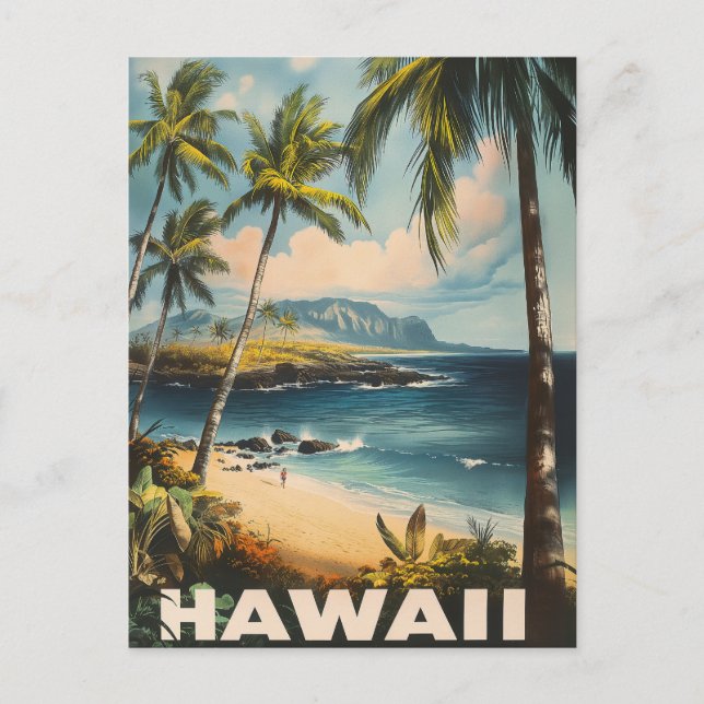 Aloha Awaits: A Vintage Hawaii Postcard (Front)