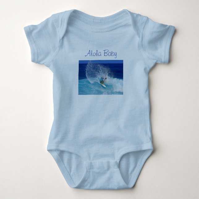 Aloha baby blue body suit bodysuit (Front)