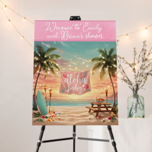 Aloha Baby Girl Shower Sign