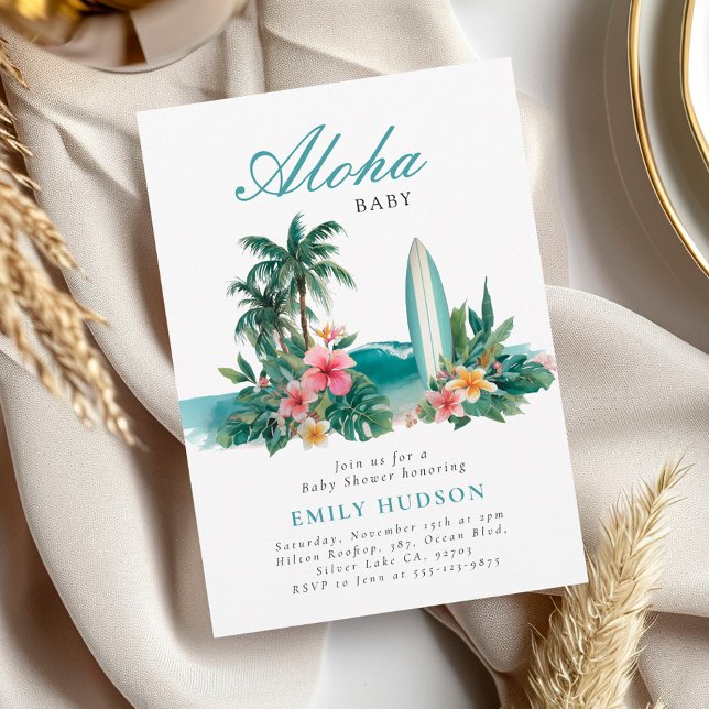Aloha Baby Hawaiian Baby Shower Invitation (Creator Uploaded)
