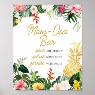 Aloha Baby Pineapple Baby Shower Mom Osa Bar Sign