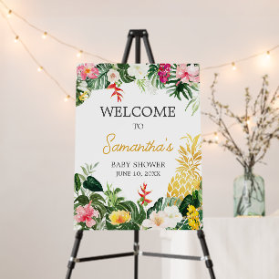 Aloha Baby Pineapple Baby Shower Welcome Sign