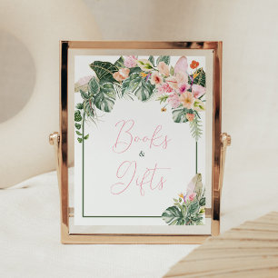 Aloha Baby Shower Books and Gifts Poster
