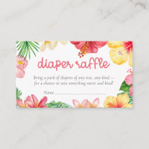Aloha Baby Shower Diaper Raffle
