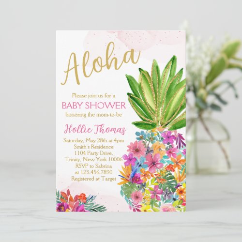 Aloha Baby Shower Invitation