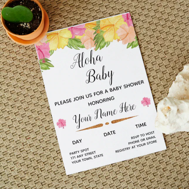 Aloha Baby Shower Invitation Zazzle