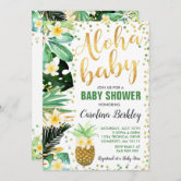 Aloha baby hot sale shower invitations