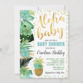 Aloha Baby Shower Invitation Tropical Baby Shower (Front)