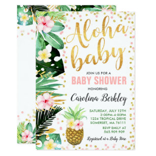 Aloha Baby Shower Invitations Zazzle