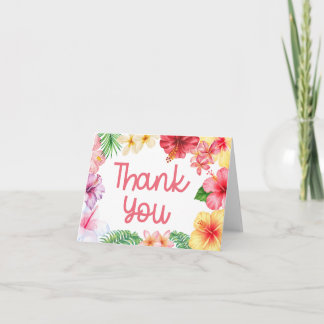 Aloha Baby Shower  Letterpress Thank You Card