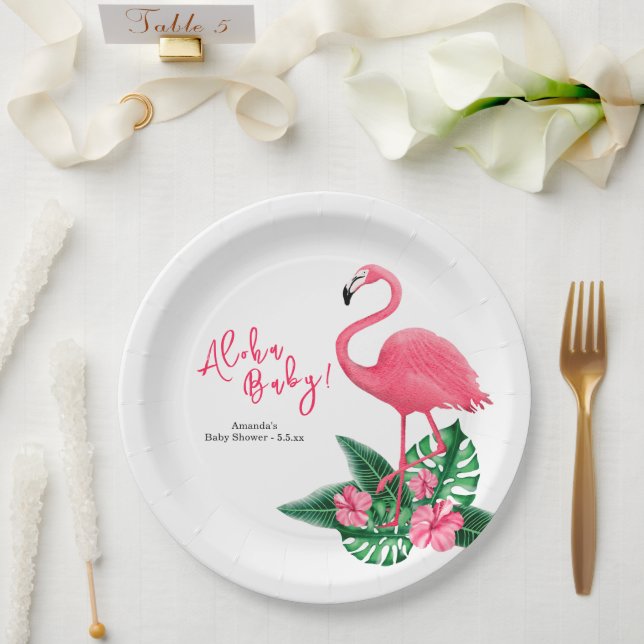 Aloha Baby Shower Paper Plates (Wedding)