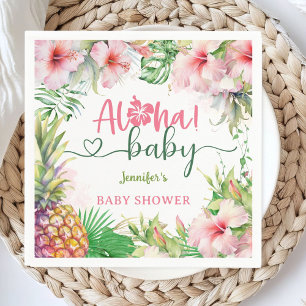 Aloha Baby Shower Tropical Luau Paper Napkins