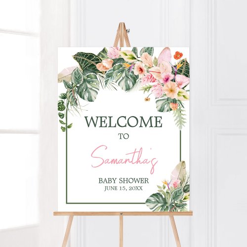 Aloha Baby Shower Welcome Poster