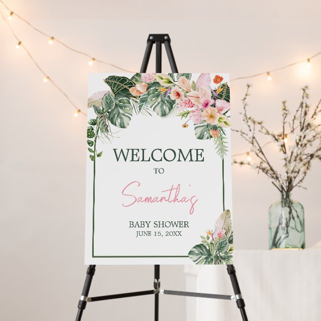 Aloha Baby Shower Welcome Sign (In Situ (Stand))