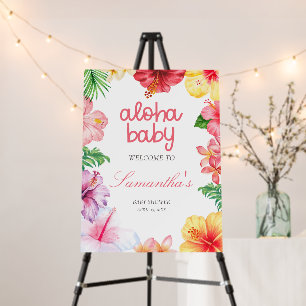 Aloha Baby Shower Welcome Sign