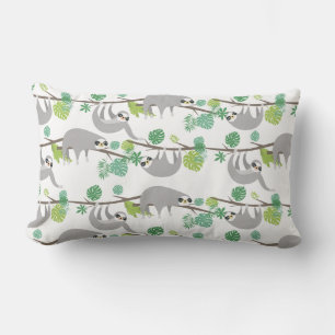 Aloha Baby Tropical Animal Baby Shower Lumbar Pillow