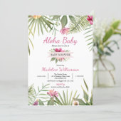 Aloha Baby Tropical Baby Shower Invitation (Standing Front)