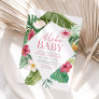 Aloha Baby Tropical Floral Girl Baby Shower Invitation