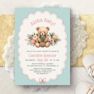 Aloha Baby Tropical Summer Shower Invitation