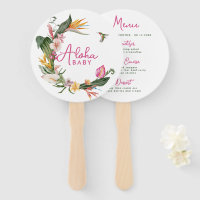 Aloha Baby Tropical Wreath Baby Shower Menu
