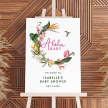 Aloha Baby Tropical Wreath Baby Shower Welcome