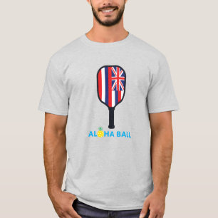 Aloha Ball Hawaii Flag Pickleball Paddle basic T-Shirt