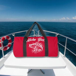 Aloha Bass-Hawaiian Cherry Red Duffle Bag