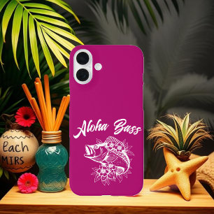 Aloha Bass Hawaiian Pink iPhone 16 Plus Case
