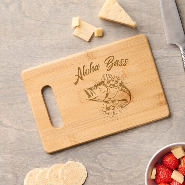Aloha Bass-Hawaiian Style Engraved Cutting Board (Cheese)