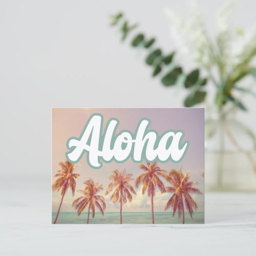 Aloha Beach Destination Wedding Save the Date Announcement Postcard