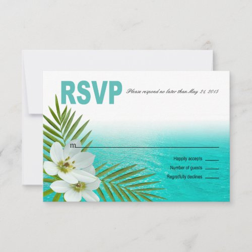 Aloha Beach Tropical Flowers RSVP