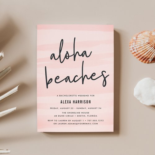 Aloha Beaches Bachelorette Weekend Invitation