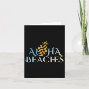 Aloha Beaches Hawaii Surfing Pineapple Party Sun S Card
