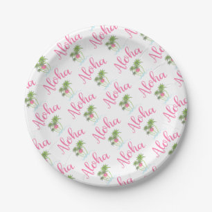 Aloha-Beaches Hawaiian Style Summer Fun Paper Plates