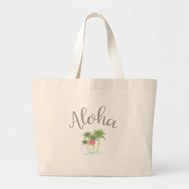 Aloha Beaches Hawaiian Style Summer Large Tote Bag | Zazzle